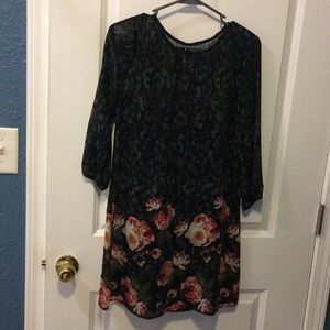 Cheetah & Rose print dress
